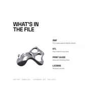 What's in the file: 3MF, STL, print guide and personal-use license